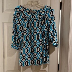 Alice & Trixie Blue and Black Blouse